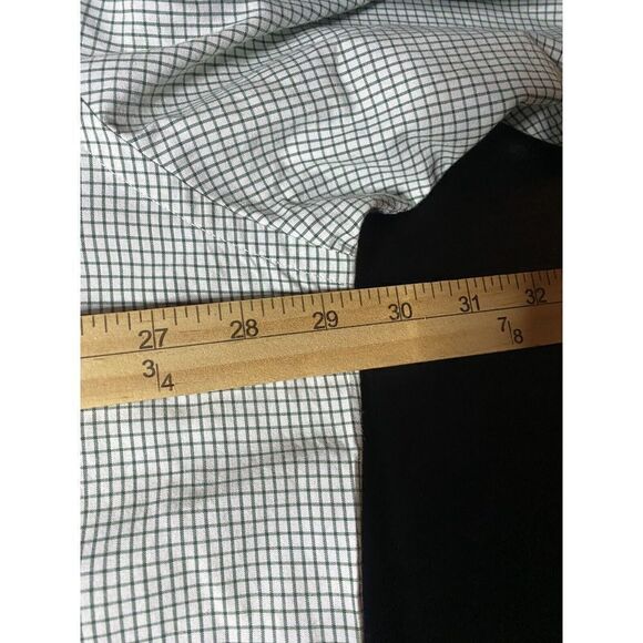 Untuckit Mens 3XLC Long Sleeve Button Down Shirt White Green Plaid - Picture 5 of 6